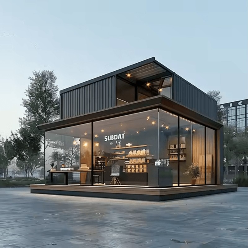 Rumah Kontena pasang siap Untuk Kedai